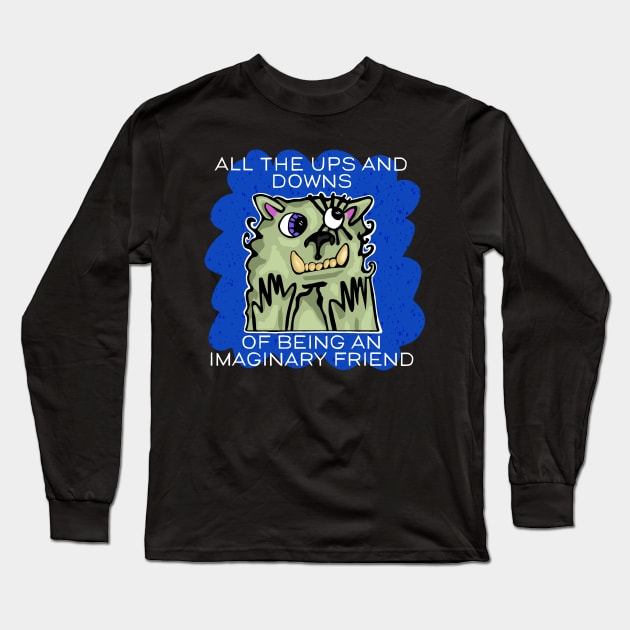 All the Ups and Downs of Being an Imaginary Friend - Blue Cloud Long Sleeve T-Shirt by wildjellybeans